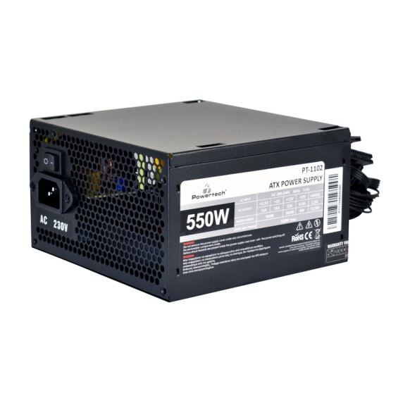 Τροφοδοτικό 550W ATX 120mm Fan POWERTECH PT-1102 Τροφοδοτικό 550W ATX 120mm Fan POWERTECH PT-1102
