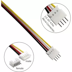 JST PH 4 Pin Male Female Connector 20cm Cable