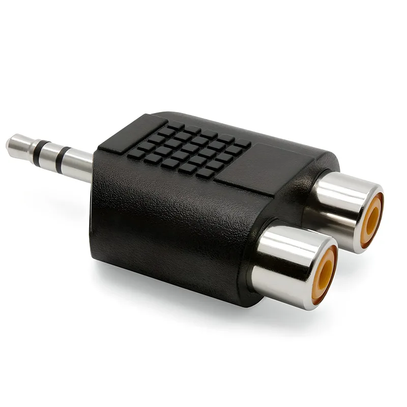 Αντάπτορας Ήχου 3.5mm Αρσενικό Σε 2x RCA Θηλυκό Μαύρο Αντάπτορας Ήχου 3.5mm Αρσενικό Σε 2x RCA Θηλυκό Μαύρο
