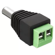 Αντάπτορας Τροφοδοσίας DC Αρσενικός 5.5x2.1mm Με Κλέμα