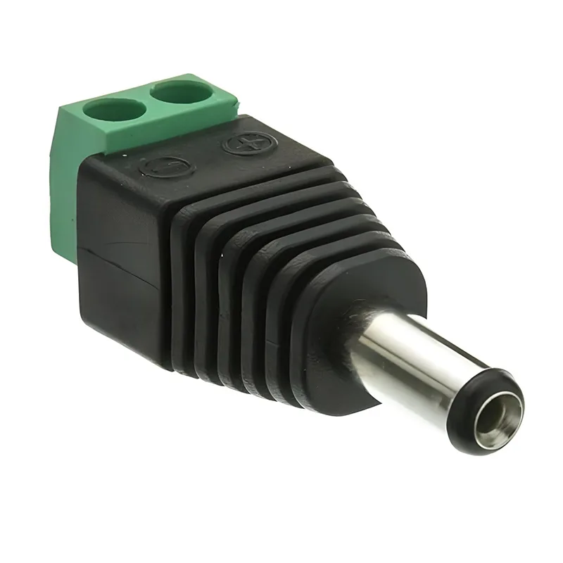 Αντάπτορας Τροφοδοσίας DC Αρσενικός 5.5x2.1mm Με Κλέμα Αντάπτορας Τροφοδοσίας DC Αρσενικός 5.5x2.1mm Με Κλέμα