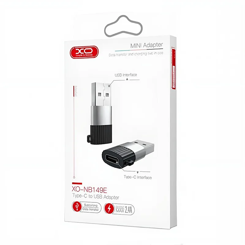Αντάπτορας Type-C Σε USB 2.0 Μεταλλικός Μαύρος XO NB149-E Αντάπτορας Type-C Σε USB 2.0 Μεταλλικός Μαύρος XO NB149-E