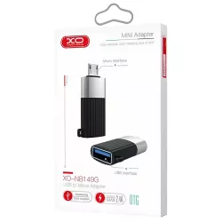 Αντάπτορας USB 2.0 Σε Micro USB Μεταλλικός Μαύρος XO NB149-G