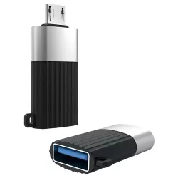 Αντάπτορας USB 2.0 Σε Micro USB Μεταλλικός Μαύρος XO NB149-G