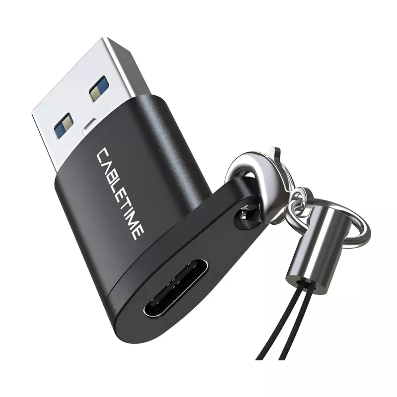 Αντάπτορας USB-C Σε USB 3.0 Μαύρος 2.1A 5Gbps Cabletime CT-AMCF