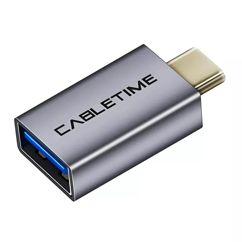 Αντάπτορας USB-C Σε USB 3.0 OTG Γκρι 5Gbps Cabletime CT-CMAFOTG