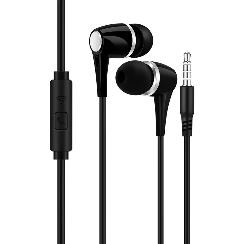 Ακουστικά Ενσύρματα Jack 3.5mm Μαύρα Wired Earphones XO EP21