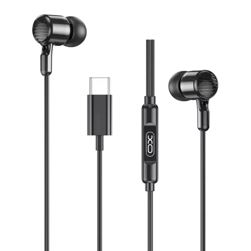Ακουστικά In-Ear Type-C Earphones Μαύρα XO EP81