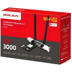 Ασύρματη Κάρτα Wi-Fi 6 & Bluetooth 5.3 PCIe 2402Mbps Mercusys MA80XE