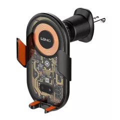 Βάση Αυτοκινήτου Smartphone Αεραγωγού Μαύρη Ασύρματη Φόρτιση 15W LDNIO MA30