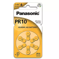 Μπαταρίες Ακουστικών Μέγεθος 10 1.4V 6τμχ Panasonic PR10 PR230/6LB