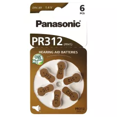 Μπαταρίες Ακουστικών Μέγεθος 312 1.4V 6τμχ Panasonic PR312 PR312L/6DC