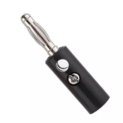 Βύσμα Banana Plug 4.5mm Με Βίδα Μαύρο Goobay