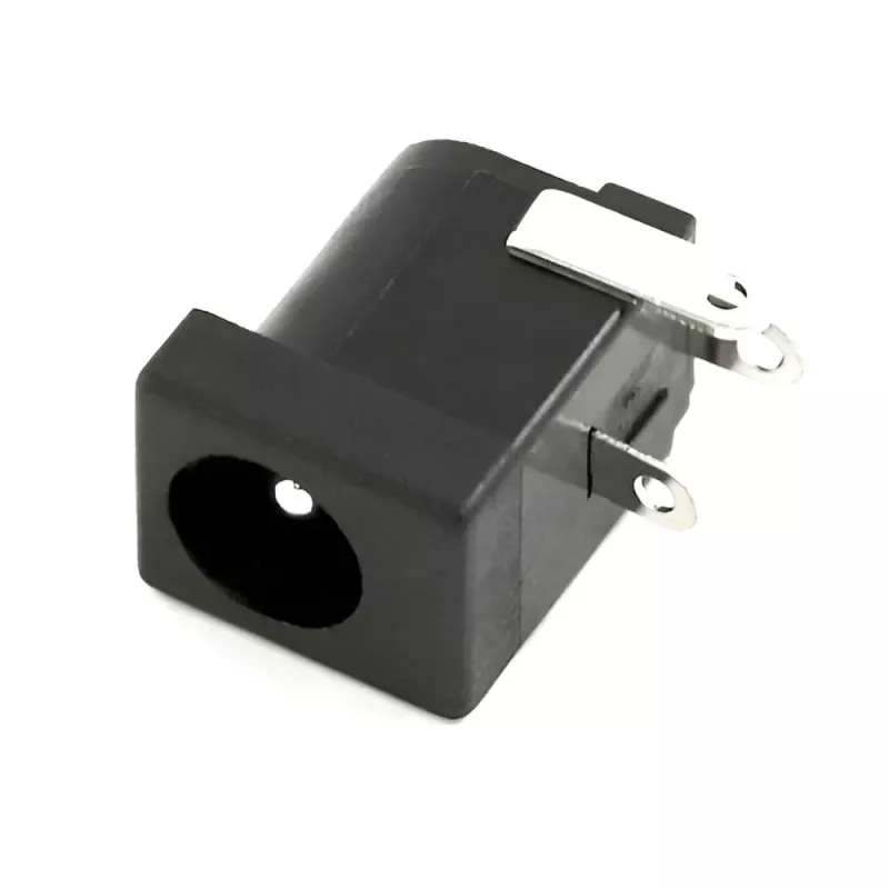 Βύσμα DC Τροφοδοσίας Θηλυκό 5.5×2.1mm Power Jack Female PCB Mount Black