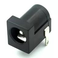Βύσμα DC Τροφοδοσίας Θηλυκό 5.5×2.1mm Power Jack Female PCB Mount Black