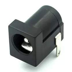 Βύσμα DC Τροφοδοσίας Θηλυκό 5.5×2.1mm Power Jack Female PCB Mount Black