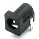 Βύσμα DC Τροφοδοσίας Θηλυκό 5.5×2.1mm Power Jack Female PCB Mount Black