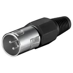 Βύσμα Μικροφώνου XLR 3 Pin Μαύρο Powertech CAB-V034