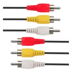 Καλώδιο Ήχου 3x RCA Σε 3x RCA AV240-33N 1.5m Μαύρο CABLETIME