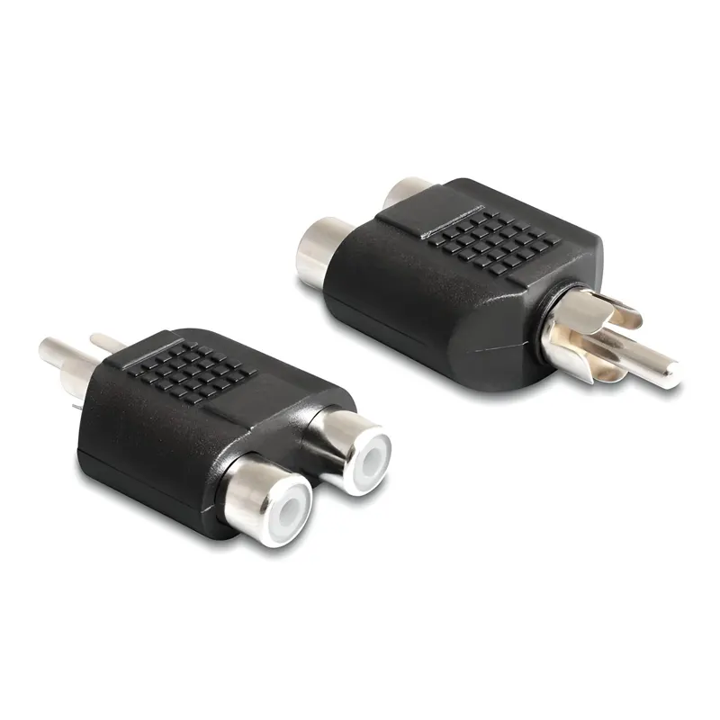 Αντάπτορας 2x RCA Θηλυκό Σε RCA Αρσενικό Mono Μαύρος 84499 DELOCK