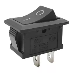 Διακόπτης Rocker Switch SPST 2 Pin ON/OFF 10A 125V / 6A 250V Μαύρος