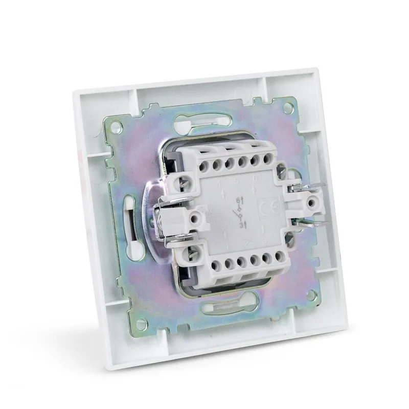 Διακόπτης Τοίχου Εντοιχιζόμενος Λευκός Entac Arnold 101