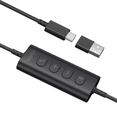 Ενσύρματο Ακουστικό Κεφαλής Με Μικρόφωνο USB-C Edifier CC100 Μαύρο