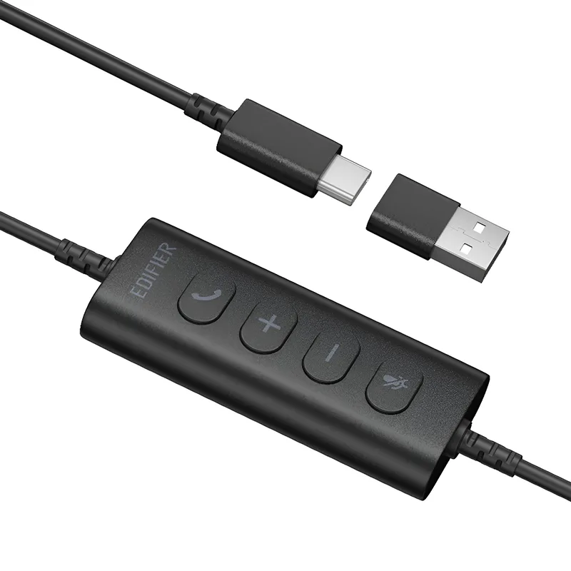 Ενσύρματο Ακουστικό Κεφαλής Με Μικρόφωνο USB-C Edifier CC100 Μαύρο