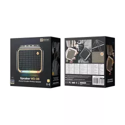 Φορητό Ηχείο Bluetooth 5.3 Με RGB Φωτισμό Μαύρο WK WD06
