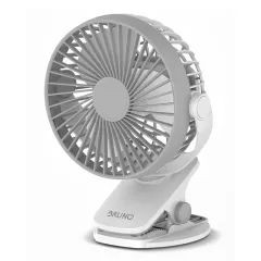 Φορητός Ανεμιστήρας Με Κλιπ Επαναφορτιζόμενος Λευκός/Γκρι Bruno BRN-0230