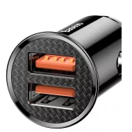 Φορτιστής Αυτοκινήτου 30W 5A 2xUSB Μαύρος Car Phone Charger Baseus CCALL-YD01