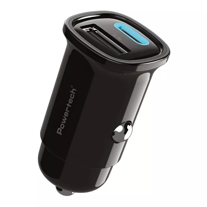 Φορτιστής Αυτοκινήτου USB & USB-C 30W Car Charger Powertech PT-1538