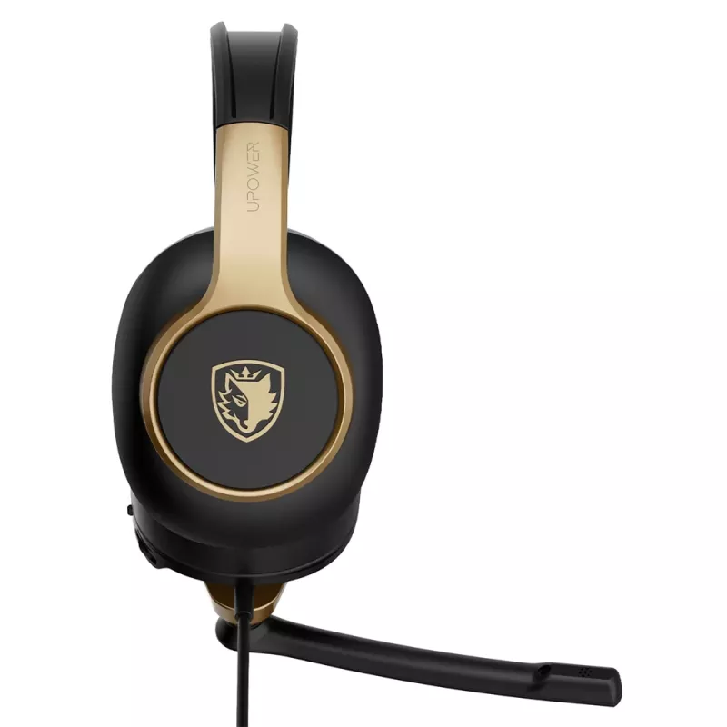 Gaming Headset Μαύρο Χρυσό 3.5mm 40mm SADES UPOWER