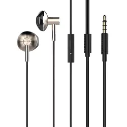 Handsfree Ακουστικά 3.5mm In-Ear Με Μικρόφωνο Ροζ-Χρυσό LDNIO HP09