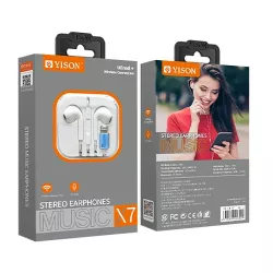 Handsfree Ακουστικά Lightning In-Ear Με Μικρόφωνο Λευκά YISON X7