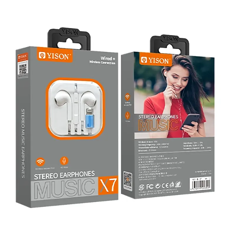 Handsfree Ακουστικά Lightning In-Ear Με Μικρόφωνο Λευκά YISON X7 Handsfree Ακουστικά Lightning In-Ear Με Μικρόφωνο Λευκά YISON X7
