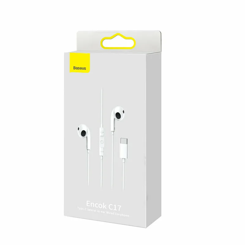 Handsfree In-Ear USB-C Με Μικρόφωνο Λευκά Baseus Encok C17 Handsfree In-Ear USB-C Με Μικρόφωνο Λευκά Baseus Encok C17