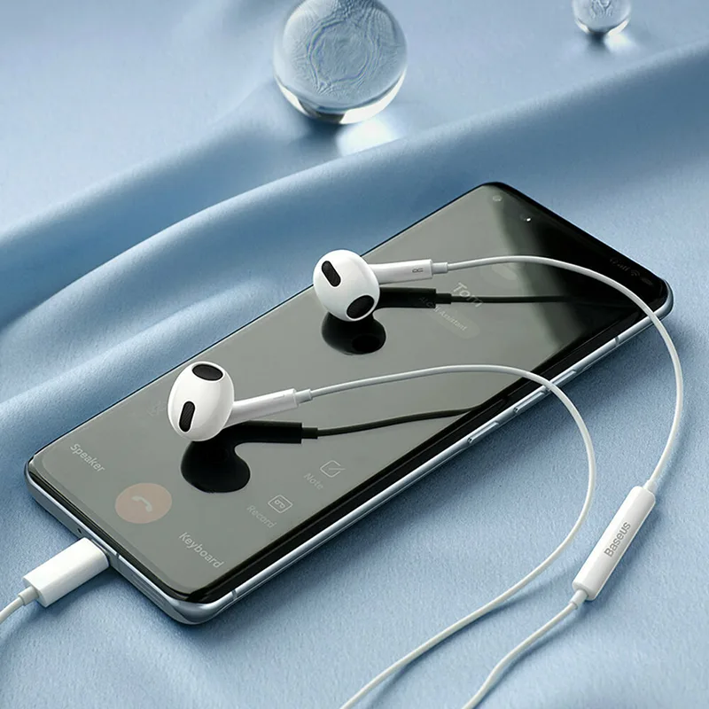 Handsfree In-Ear USB-C Με Μικρόφωνο Λευκά Baseus Encok C17 Handsfree In-Ear USB-C Με Μικρόφωνο Λευκά Baseus Encok C17