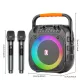 Ηχείο Karaoke Bluetooth με 2 Ασύρματα Μικρόφωνα 20W LED Μαύρο JYX T26-T