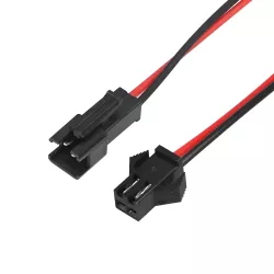 Καλώδιο 2-Pin JST SM Male-Female 14cm 20 AWG Κόκκινο Μαύρο