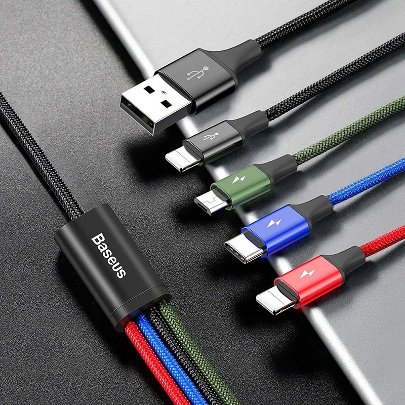 Καλώδιο Φόρτισης 3-Σε-1 USB To Lightning / Type-C / micro USB Cable 3.5A 1.2m Baseus CA1T4-A01