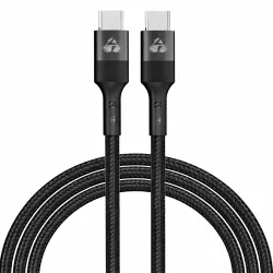 Καλώδιο Φόρτισης USB-C Σε USB-C PD Braided 60W 1.5m Μαύρο Powertech PTR-0168
