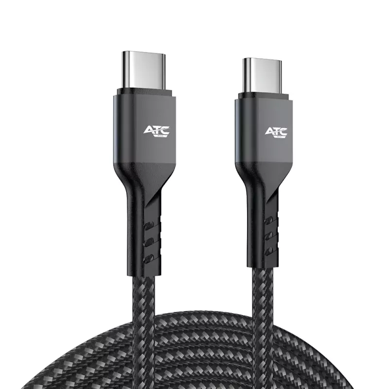 Καλώδιο Φόρτισης & Συγχρονισμού Type-C σε Type-C 60W 1m ATC-C1