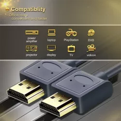 Καλώδιο HDMI Slim Με Ethernet 4K/60Hz 18Gbps 1.8m Μπλε Cabletime AV540-USHEAAG