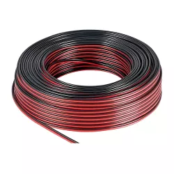 Καλώδιο Ήχου 2x 0.75mm CCA Μαύρο & Κόκκινο 10m Powertech