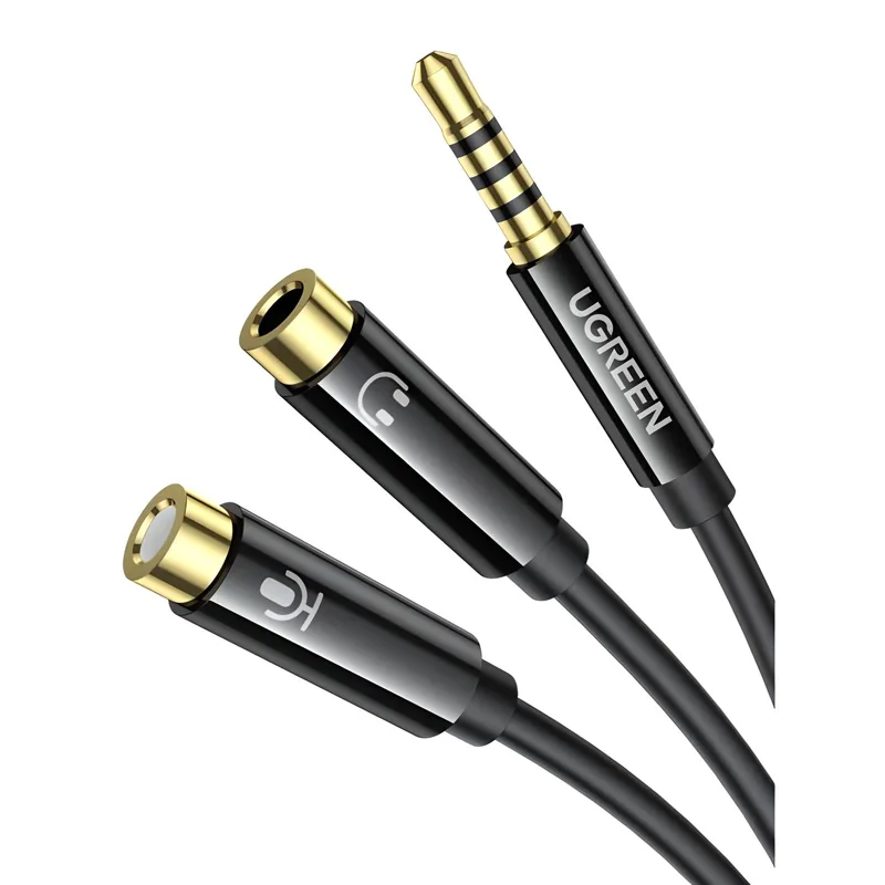 Καλώδιο Ήχου 3.5mm Αρσενικό Σε 2x3.5mm Θηλυκό 0.2m Μαύρο UGREEN AV141 30620 Καλώδιο Ήχου 3.5mm Αρσενικό Σε 2x3.5mm Θηλυκό 0.2m Μαύρο UGREEN AV141 30620