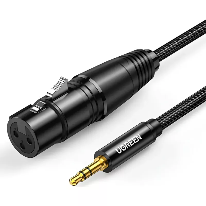 Καλώδιο Ήχου XLR Θηλυκό Σε 3.5mm Αρσενικό Μαύρο 2m UGREEN 20244