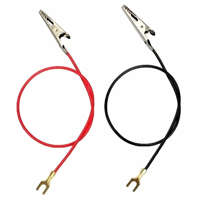 Καλώδιο Κροκοδειλάκι Με Υποδοχή U 23.5 cm Κόκκινο Μαύρο Σετ