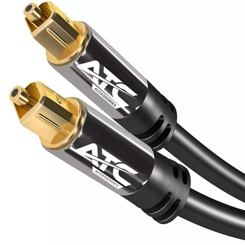 Καλώδιο Οπτικής Ίνας Ήχου Toslink 5m Μαύρο ATC HQ Digital Optical Audio Cable