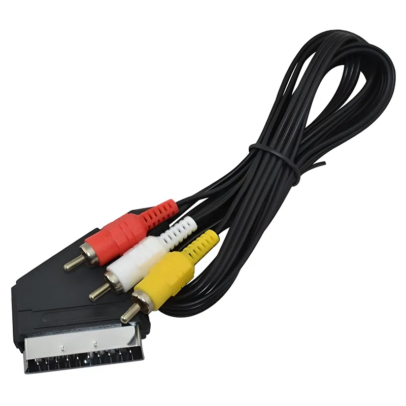 Καλώδιο Scart Σε 3x RCA Αρσενικό 1.5m Ενισχυμένο Βίντεο Φ5 Μαύρο Καλώδιο Scart Σε 3x RCA Αρσενικό 1.5m Ενισχυμένο Βίντεο Φ5 Μαύρο
